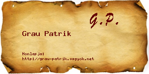 Grau Patrik névjegykártya